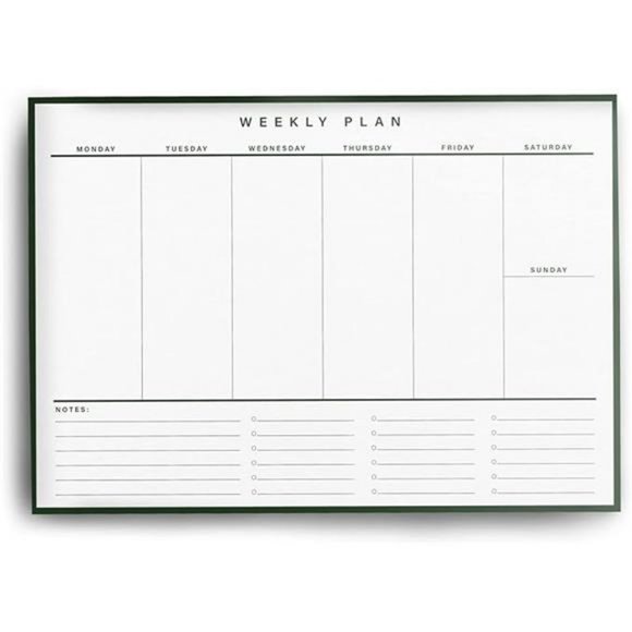 Weekly Desk Planner- 52 undated pages 100gsm Premium Paper Simple Weekly Planner - Picture 3 of 5